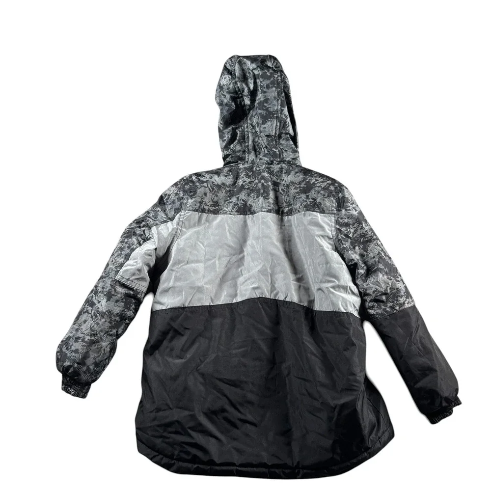 Spyder Kids 6 Hooded Puffer Jacket Black Gray Camo Red Full Zip SP2026/SP